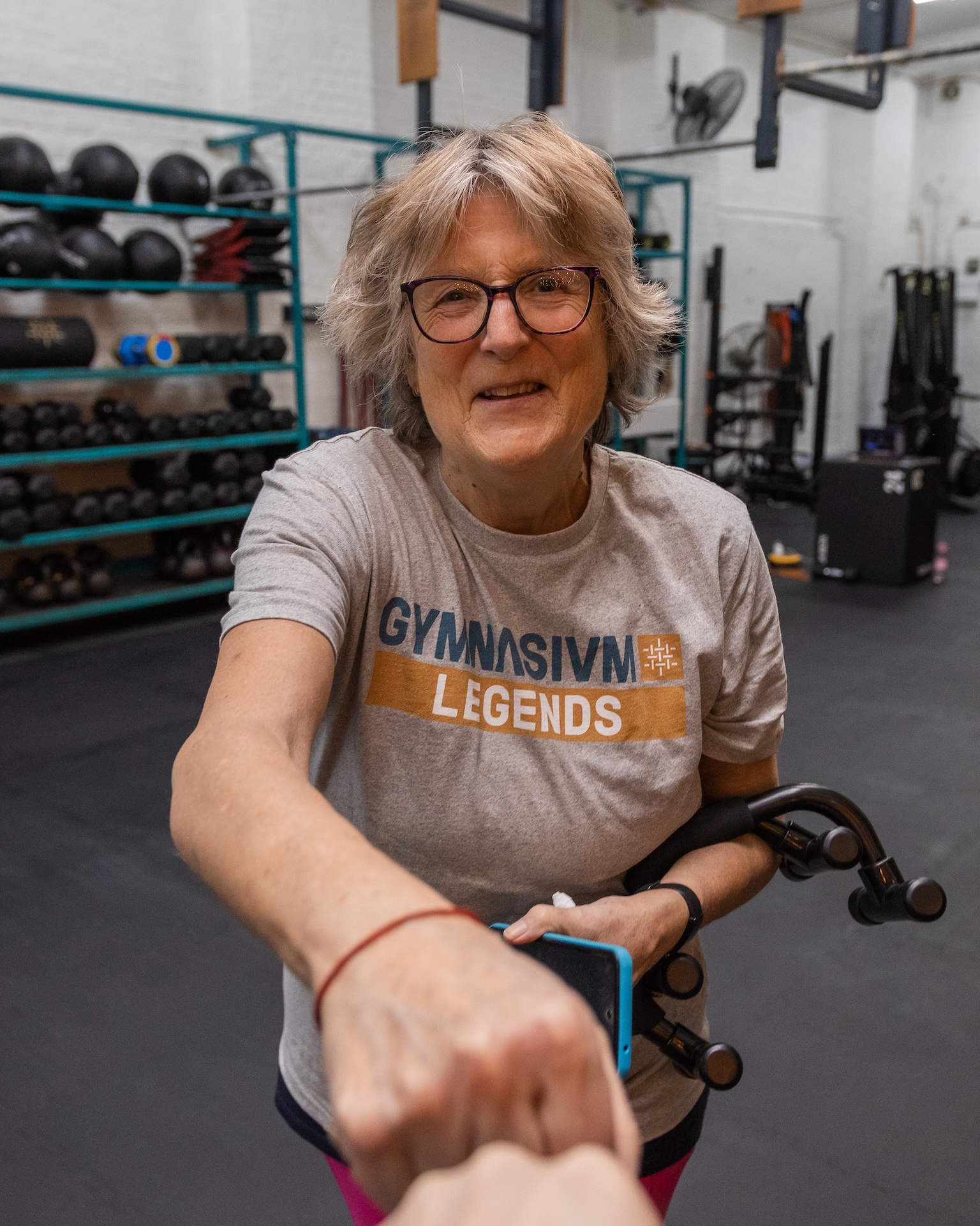 Person of mature age pursuing physical growth and capability