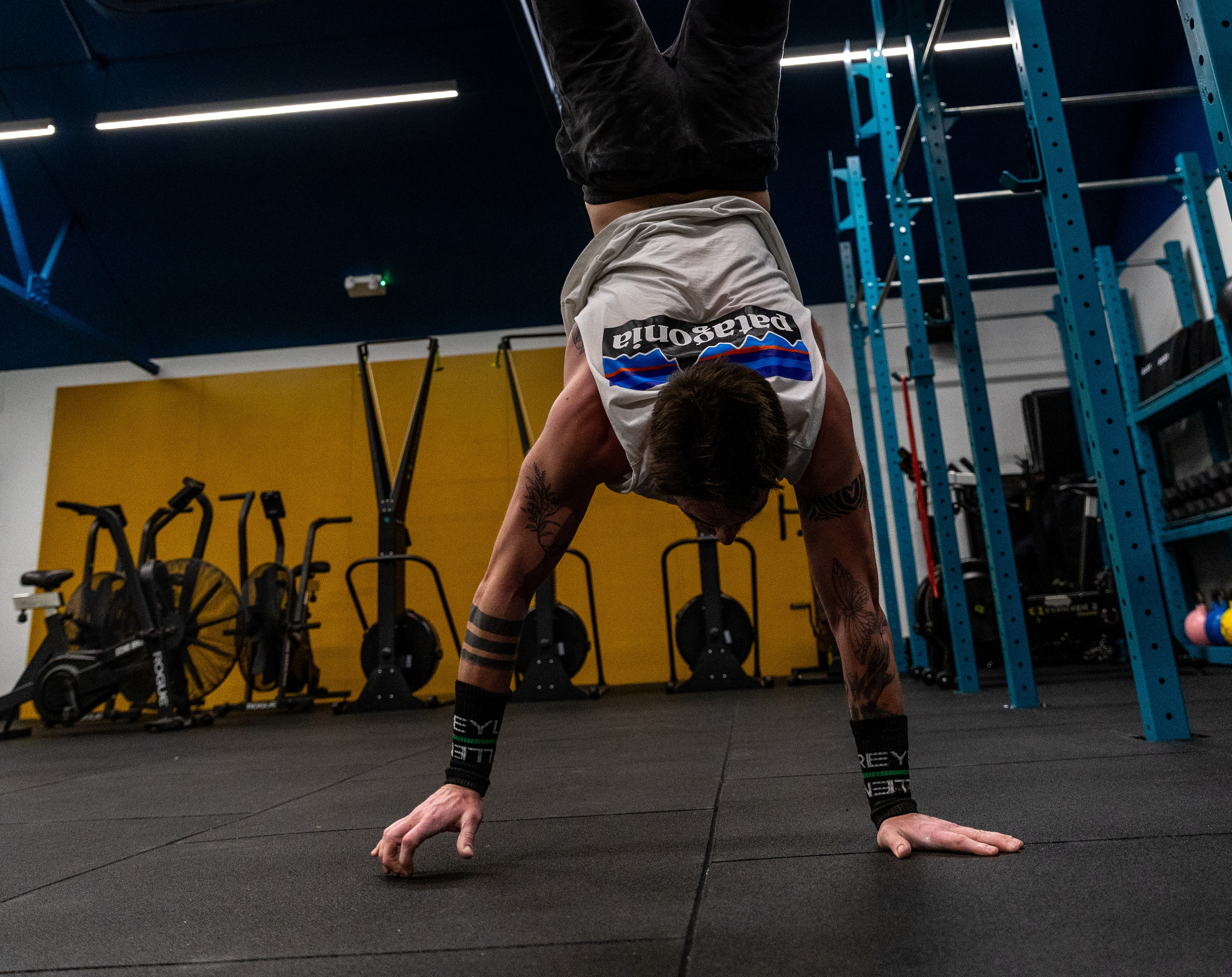 Person training with focus and concentration